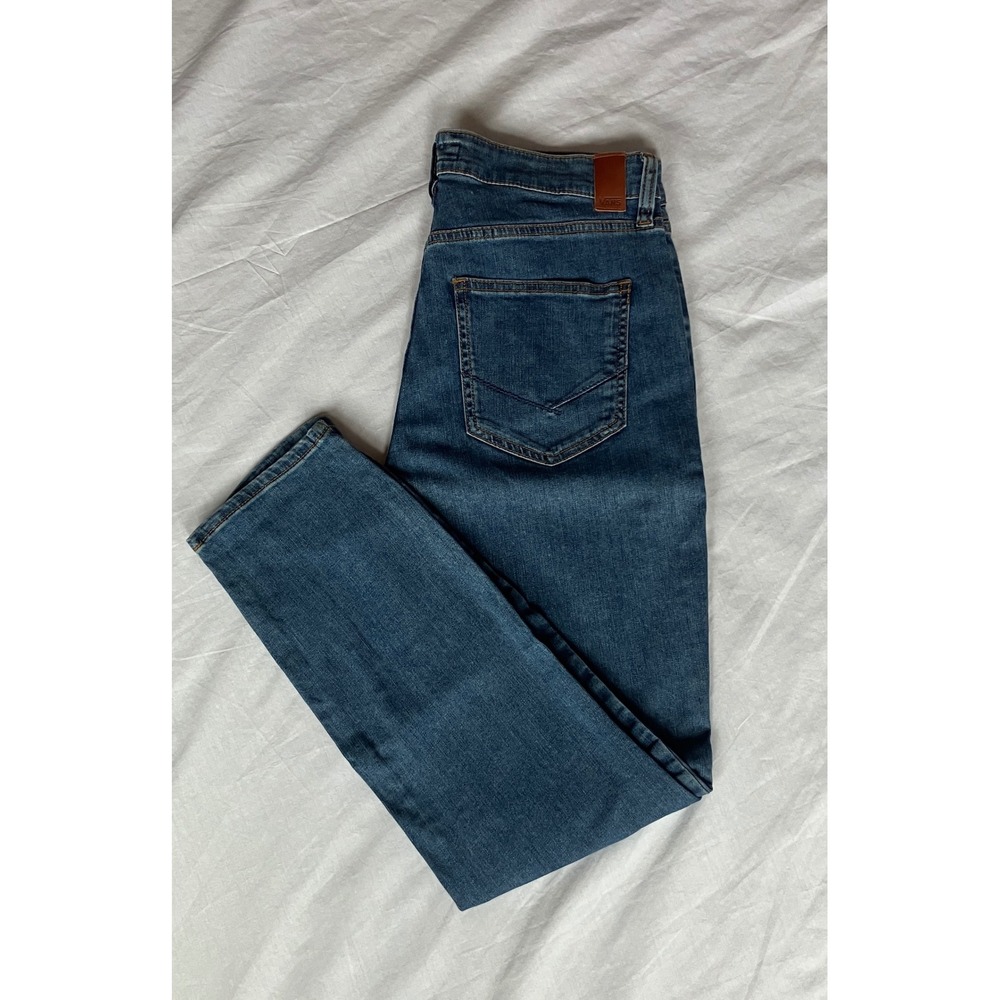 Vans Women's Blue Denim Distressed Skinny Jeans Size 28
